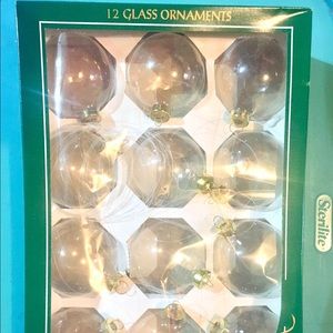 6 BOXES of 12 Clear Ornaments- with hanging string
